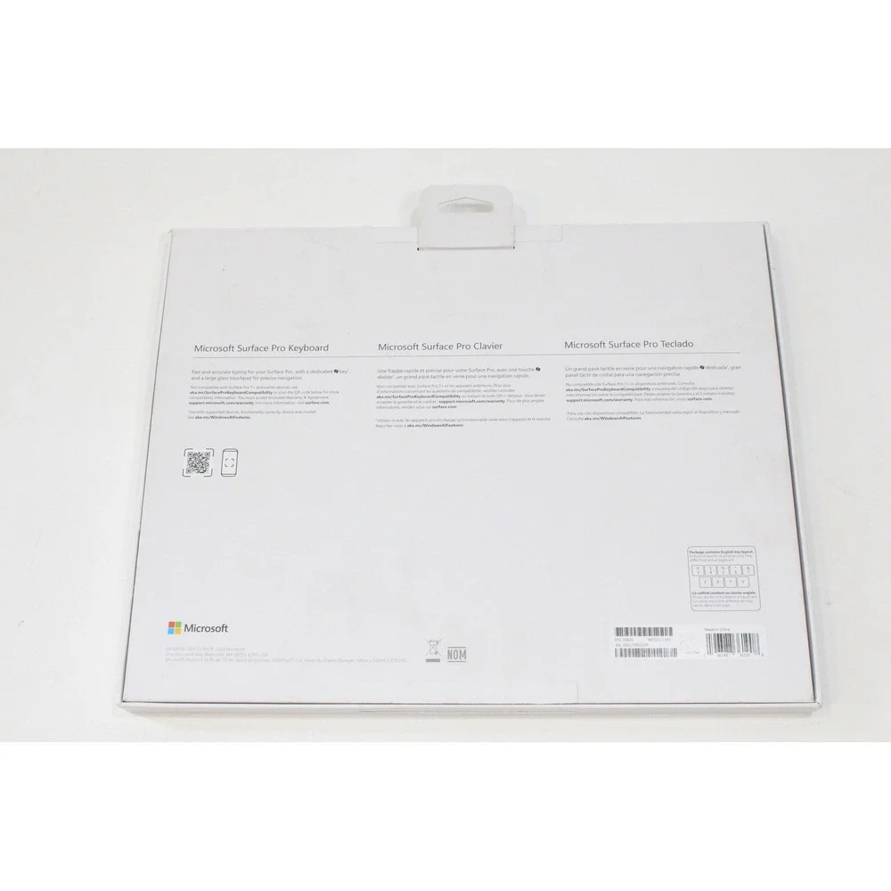 Microsoft Surface Pro Keyboard Model 1905 Black Backlit Type Cover QWERTY Layout